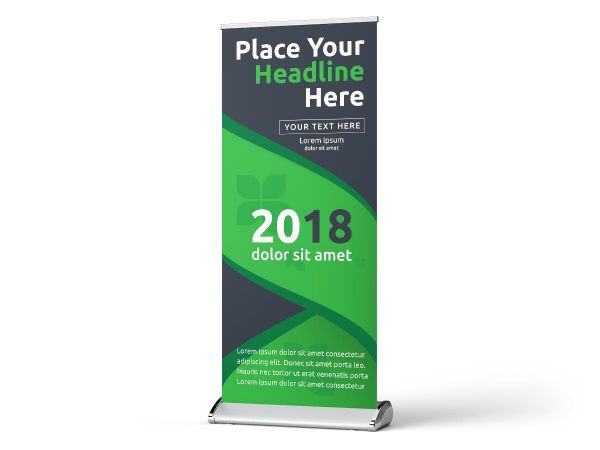 Deluxe Wide Base Single-screen Roll Up Banner Stands